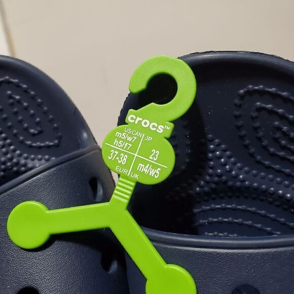 Classic Crocs Unisex Slides Navy Waterproof Men 5 /Womens 7 206121-410 New - Picture 8 of 10